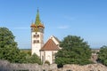 Blick zur ehemaligen Klosterkirche in EuÃÅ¸erthal im PfÃÂ¤lzerwald. Region Pfalz in Rheinland-Pfalz in Deutschland Blick zur Royalty Free Stock Photo